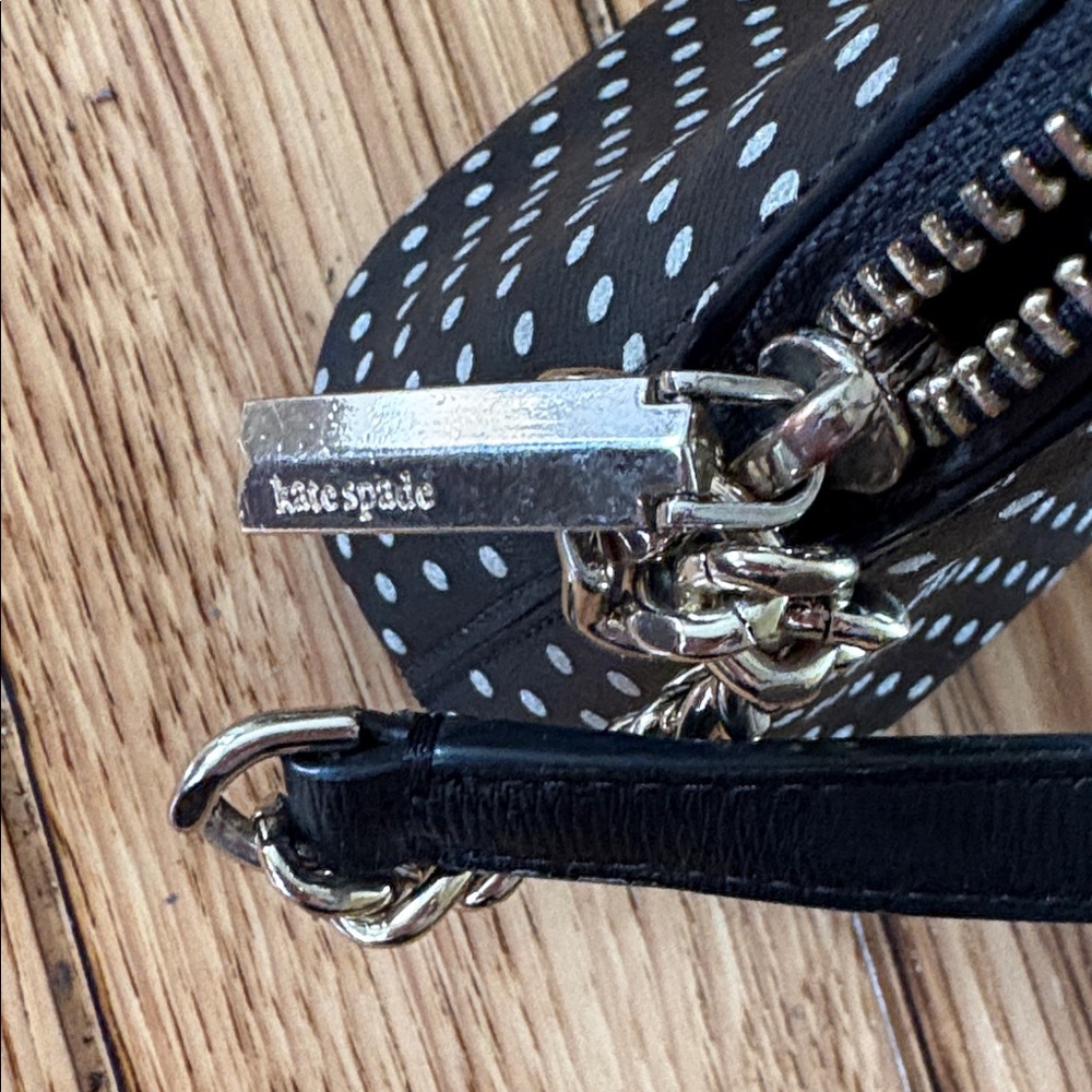 Kate Spade Black and White Sparkle Polka Dot Crossbody Bag - Picture 4 of 5